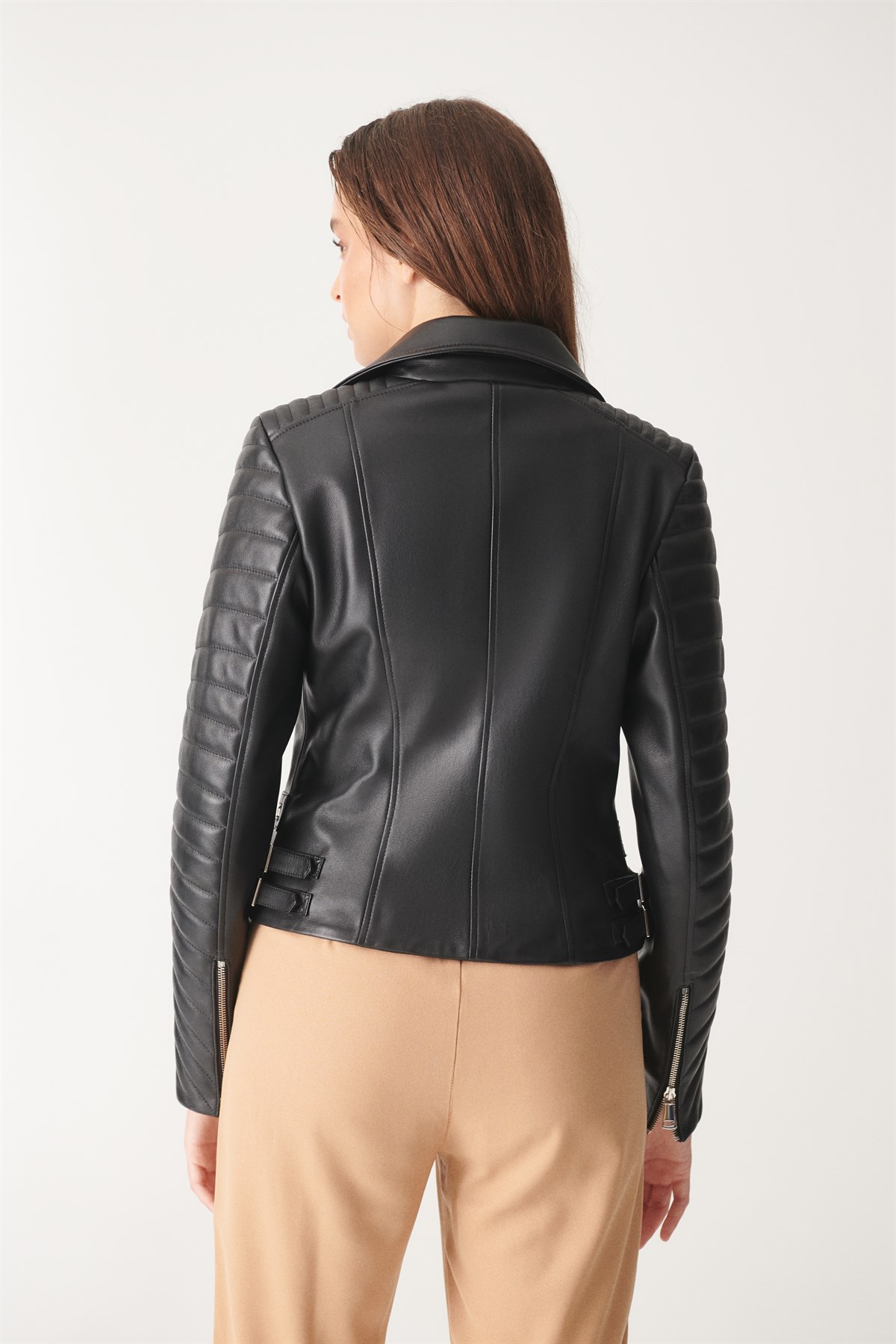 WOMEN FASHION Jackets Biker jacket Casual Massimo Dutti biker jacket Black S discount 50% 