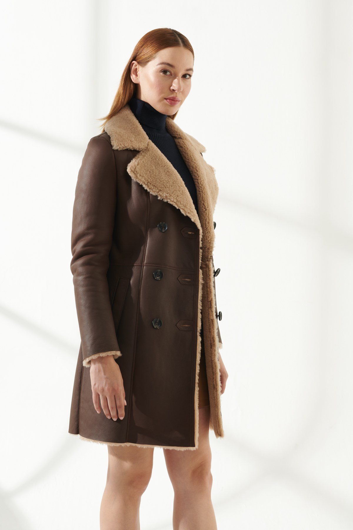 Mango Long coat WOMEN FASHION Coats Casual Brown L discount 90% 