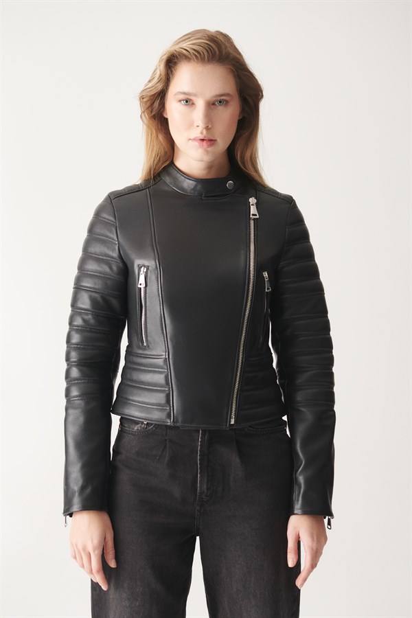 WOMEN'S LEATHER JACKETSTELLA Black Sport Leather Jacket