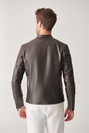 MEN'S LEATHER JACKETJAMES Brown Sport Leather Jacket