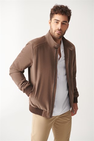 MEN SUEDE JACKETHARDY Brown Sport Suede Leather Jacket