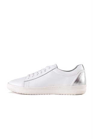KADIN AYAKKABIJasmine Beyaz Gümüş Kadın Sneaker Ayakkabı