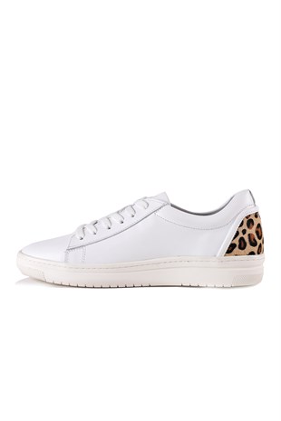 WOMEN'S SHOESJasmine Beyaz Leopar Kadın Sneaker Ayakkabı