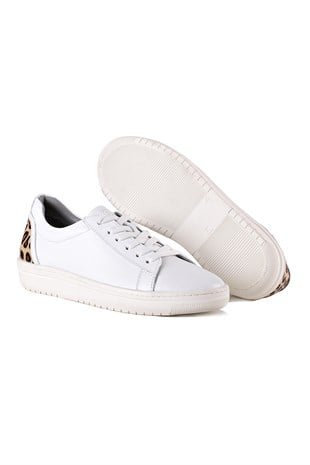 WOMEN'S SHOESJasmine Beyaz Leopar Kadın Sneaker Ayakkabı