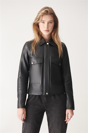 WOMEN'S LEATHER JACKETJULIET Black Sport Leather Jacket